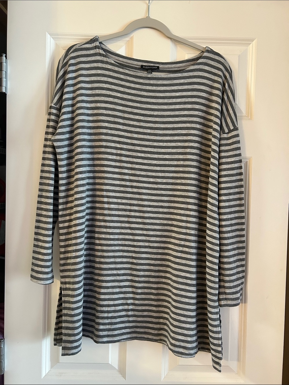 Eileen Fisher Striped Grey & Light Grey tunic